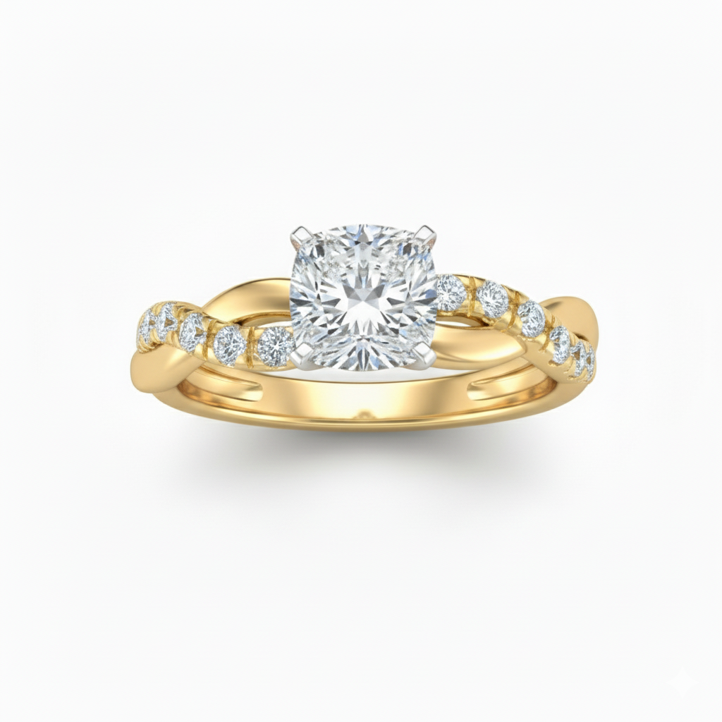 Twist Diamond Ring