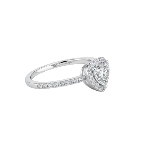 Heart Halo Diamond Ring